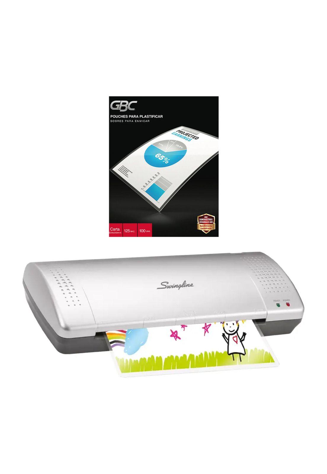 Kit Plastificadora Plata A4/Carta Inspire Plus + Caja Pouches de 100 Uni Tamaño Carta-1