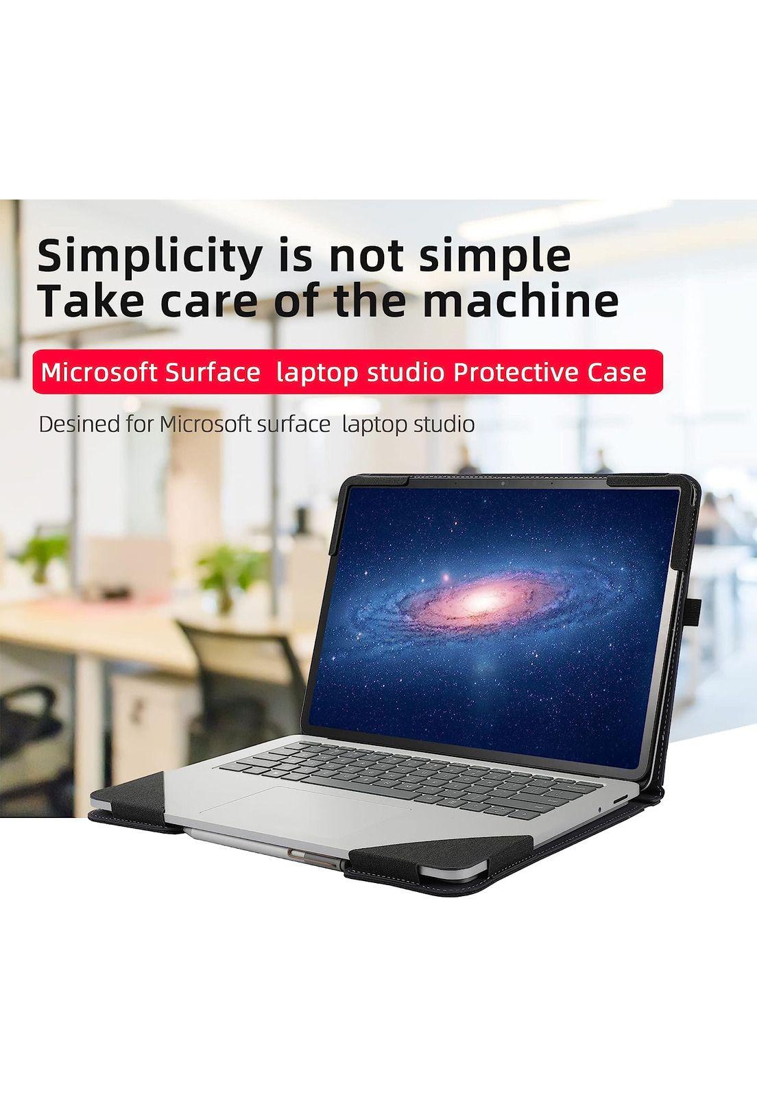  Funda para portátil Microsoft Laptop Studio, carcasa protectora anticaídas de 14.4", funda protectora interior de piel sintética-2