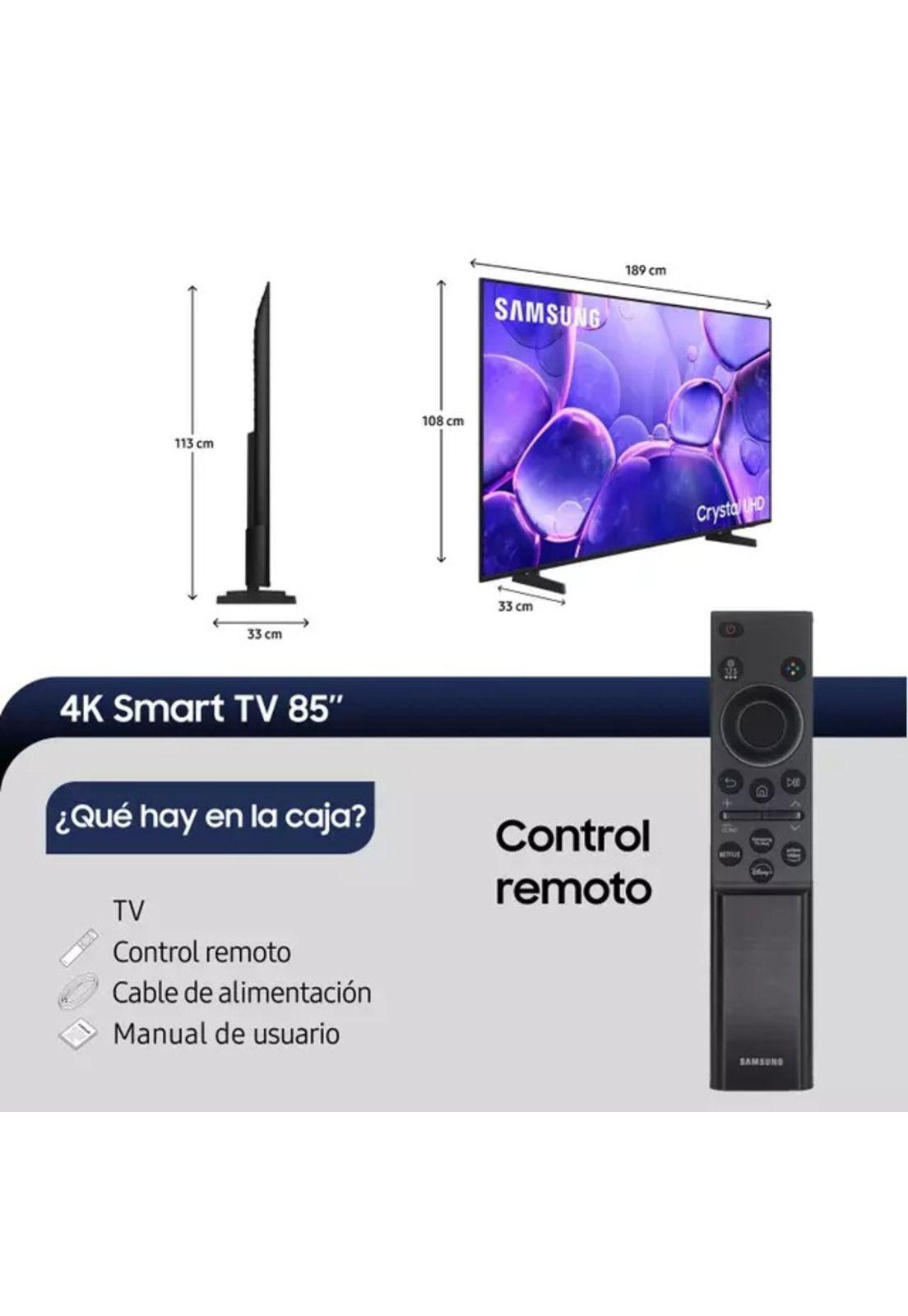 Samsung LED 85" Crystal UHD U8200F 4K Smart TV (2025)-5