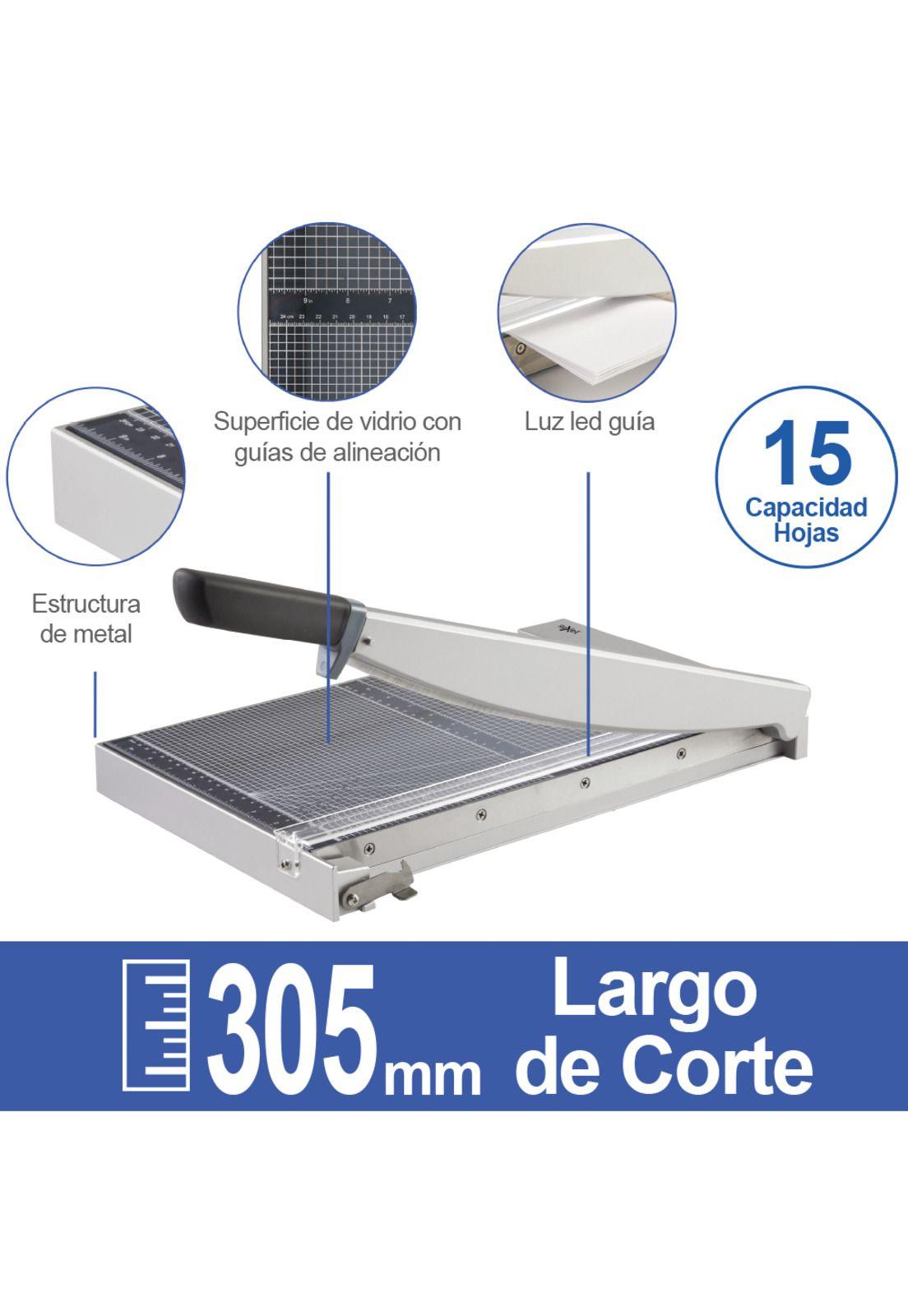 Rexel Guillotina Palanca Corte Recto 15 Hojas con Luz 1215G-4