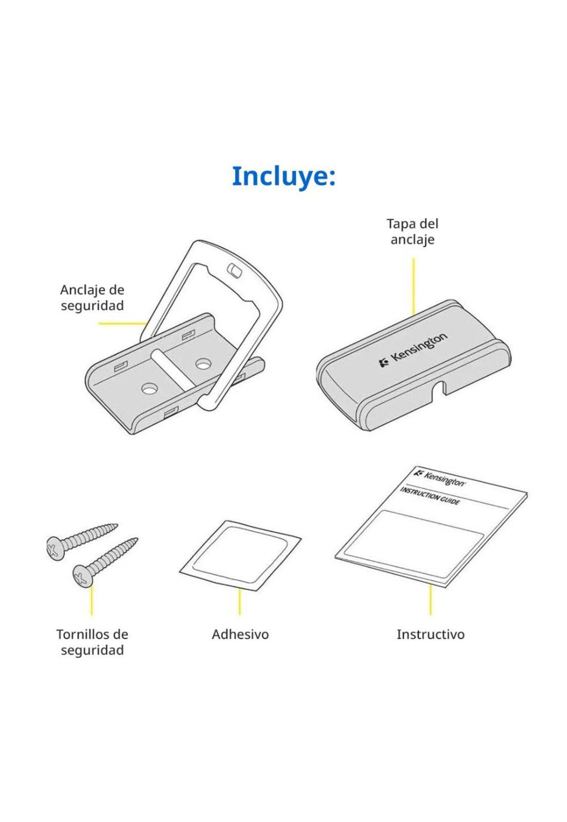Sistema de Anclaje para Escritorio Kensington Gris - 26625 [Caja Abierta]-6