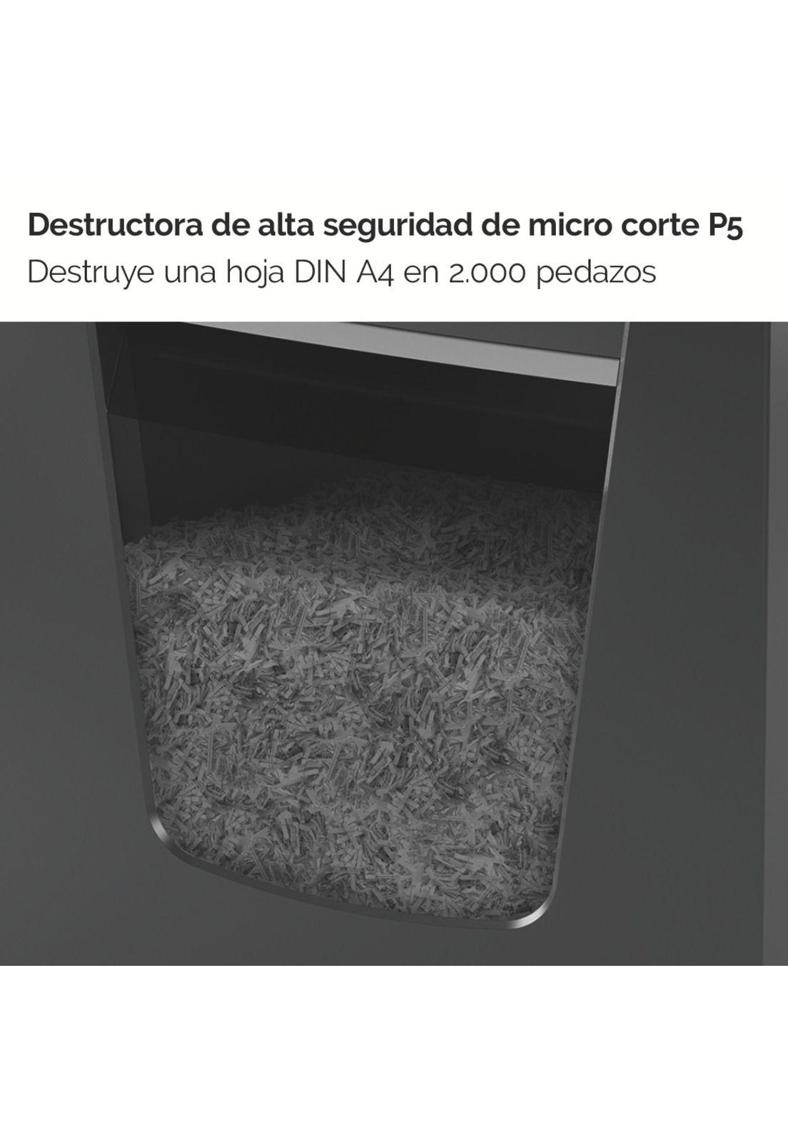 Trituradora Rexel Momentum M515 Microcorte 2x15mm P5 15 Hojas 30L-3