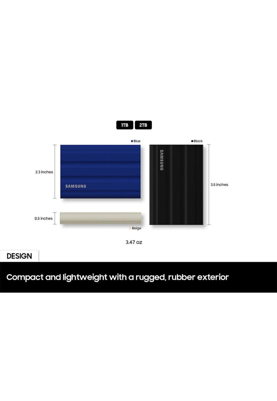 Samsung T7 Shield 1TB Disco SSD Externo Portátil Azul-2