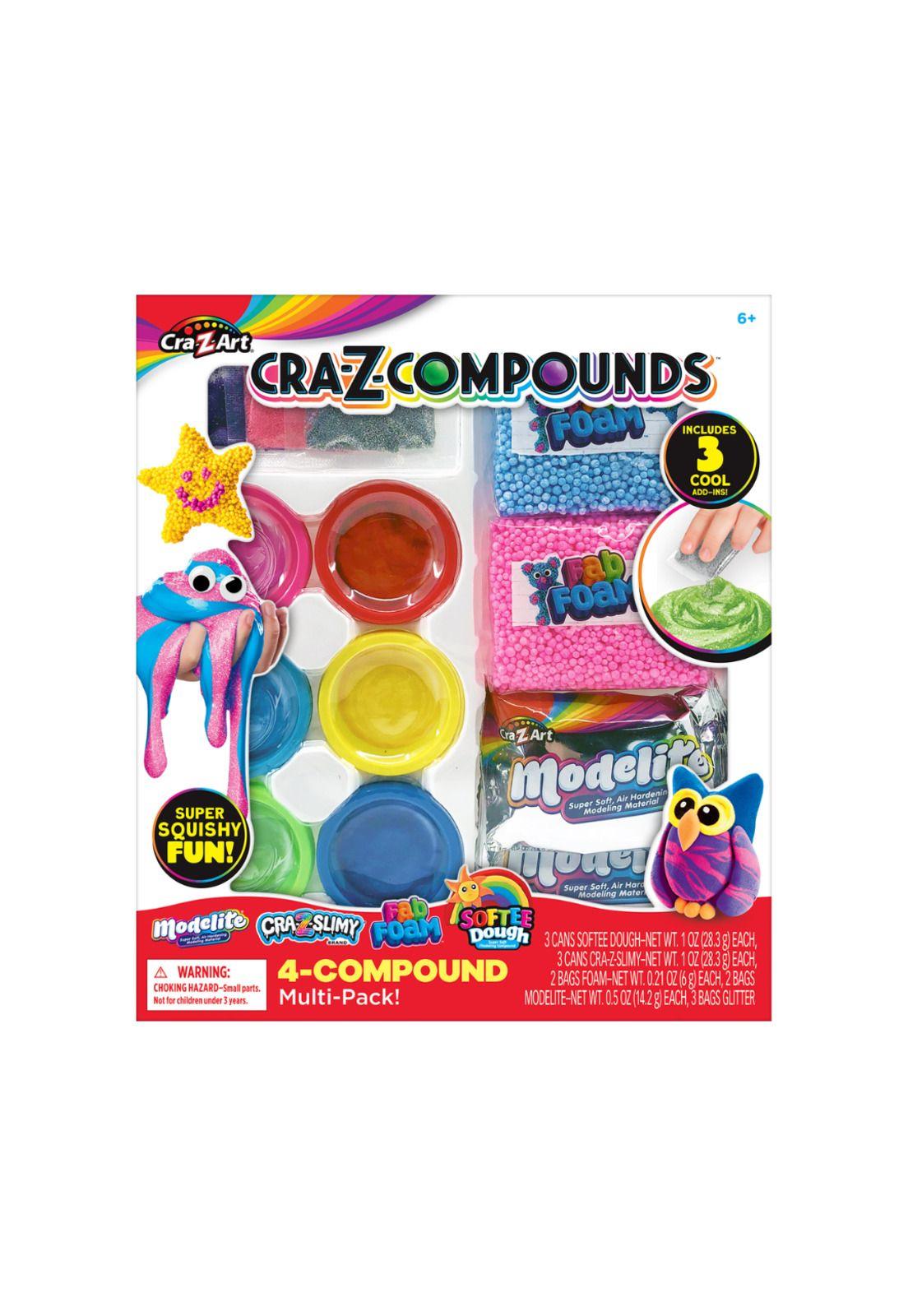 Cra-Z-Compounds Set Plasticina Slime y Espuma + 3 Sobres Glitter-0