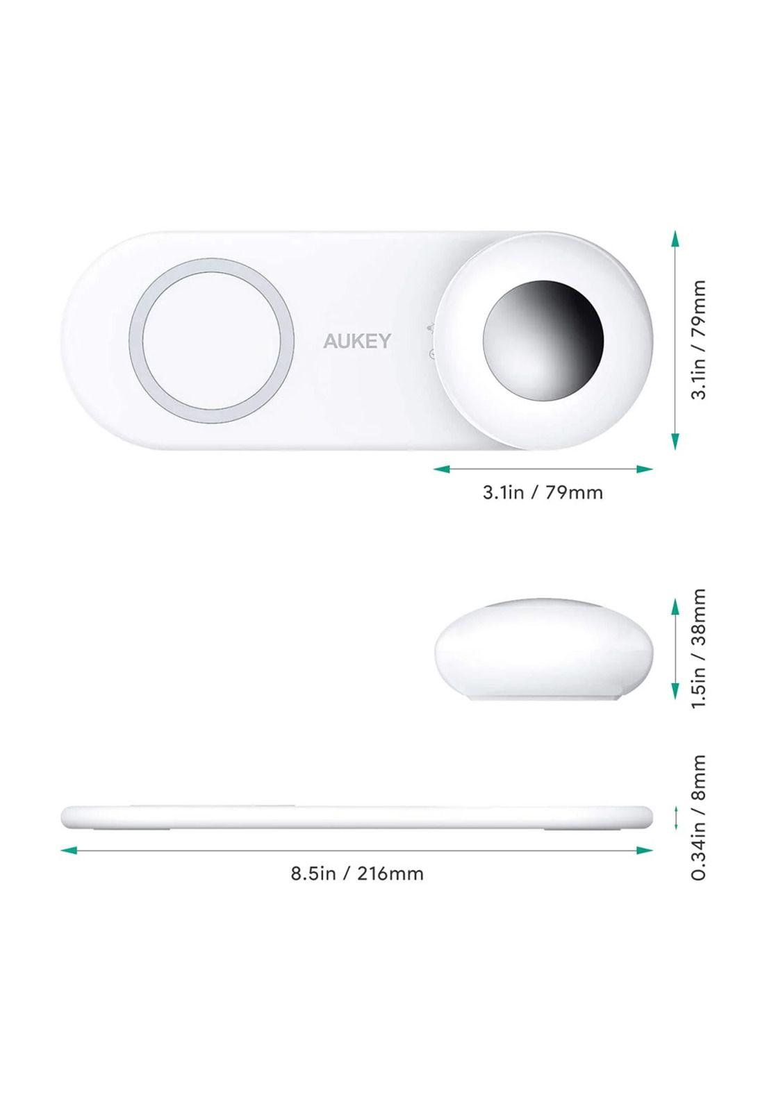 AUKEY Estación de Carga Inalámbrica y Lámpara de noche Blanco-3