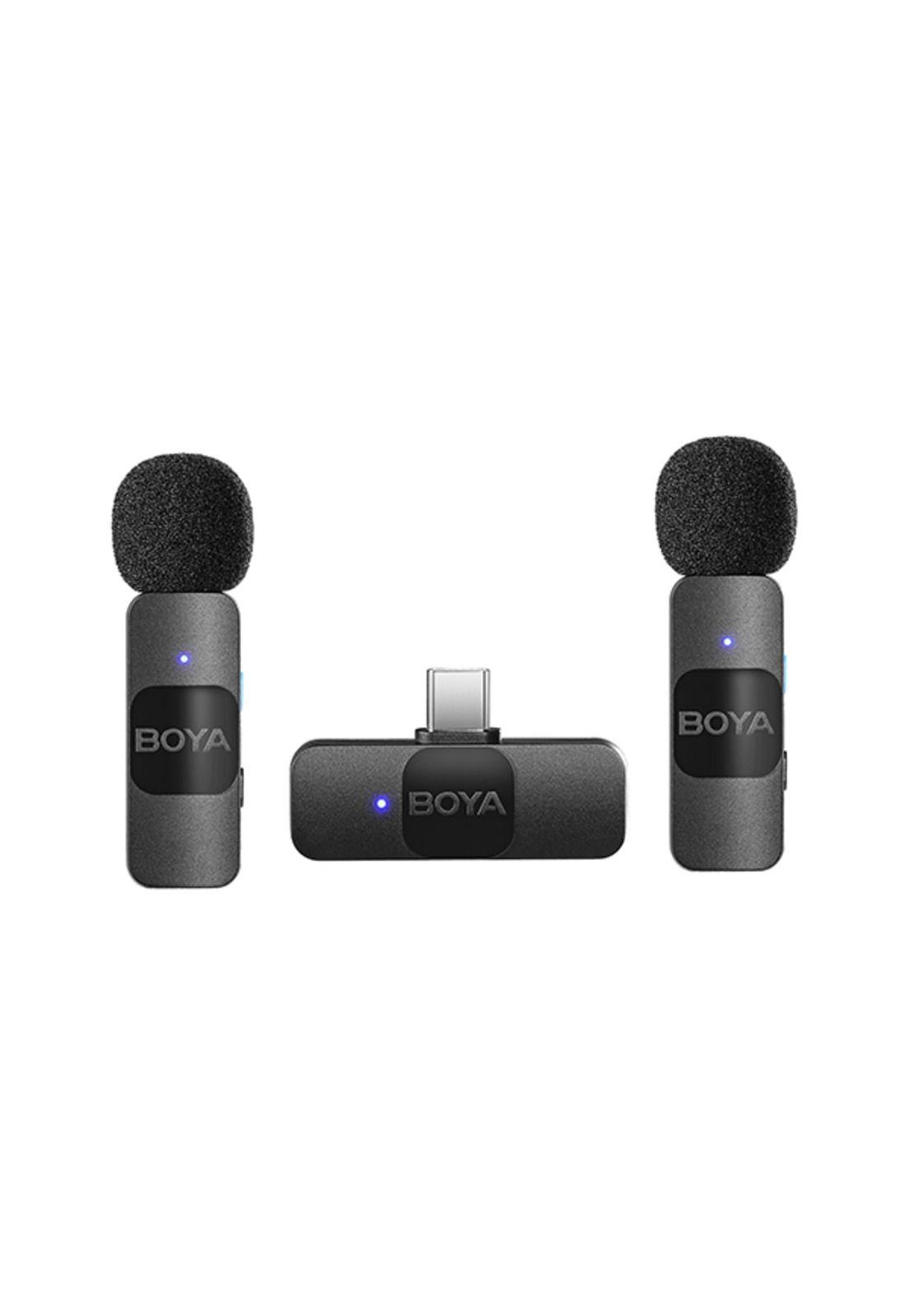 Boya BY-V20 Micrófono Inalámbrico Doble Ultra Compacto y Portable 2.4GHz Conector USB-C-0