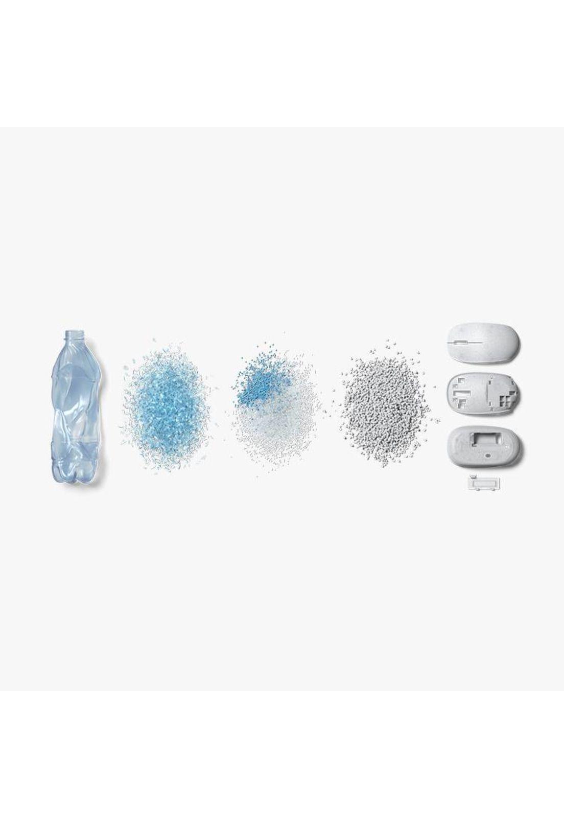 Microsoft Ocean Plastic Mouse Inalámbrico Bluetooth Plástico Reciclado 4 Botones - Blanco-3