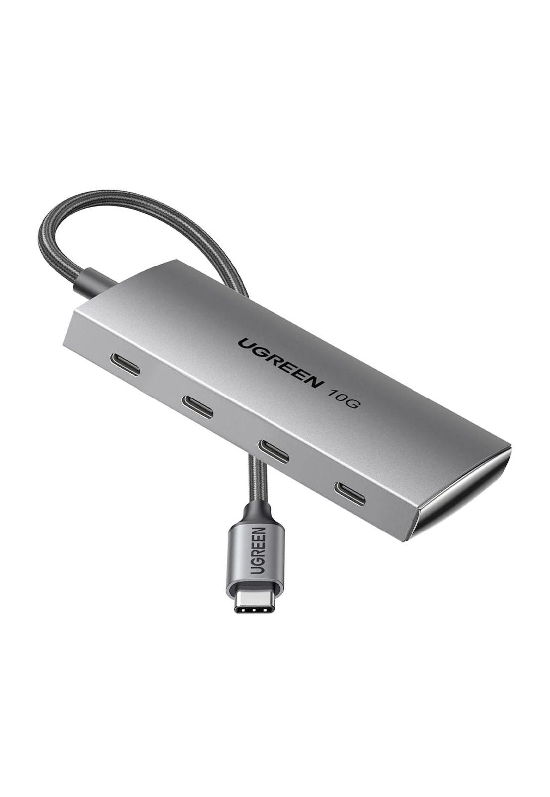 Hub UGREEN USB-C 10Gbps 4 Puertos USB 3.2 Gris-0