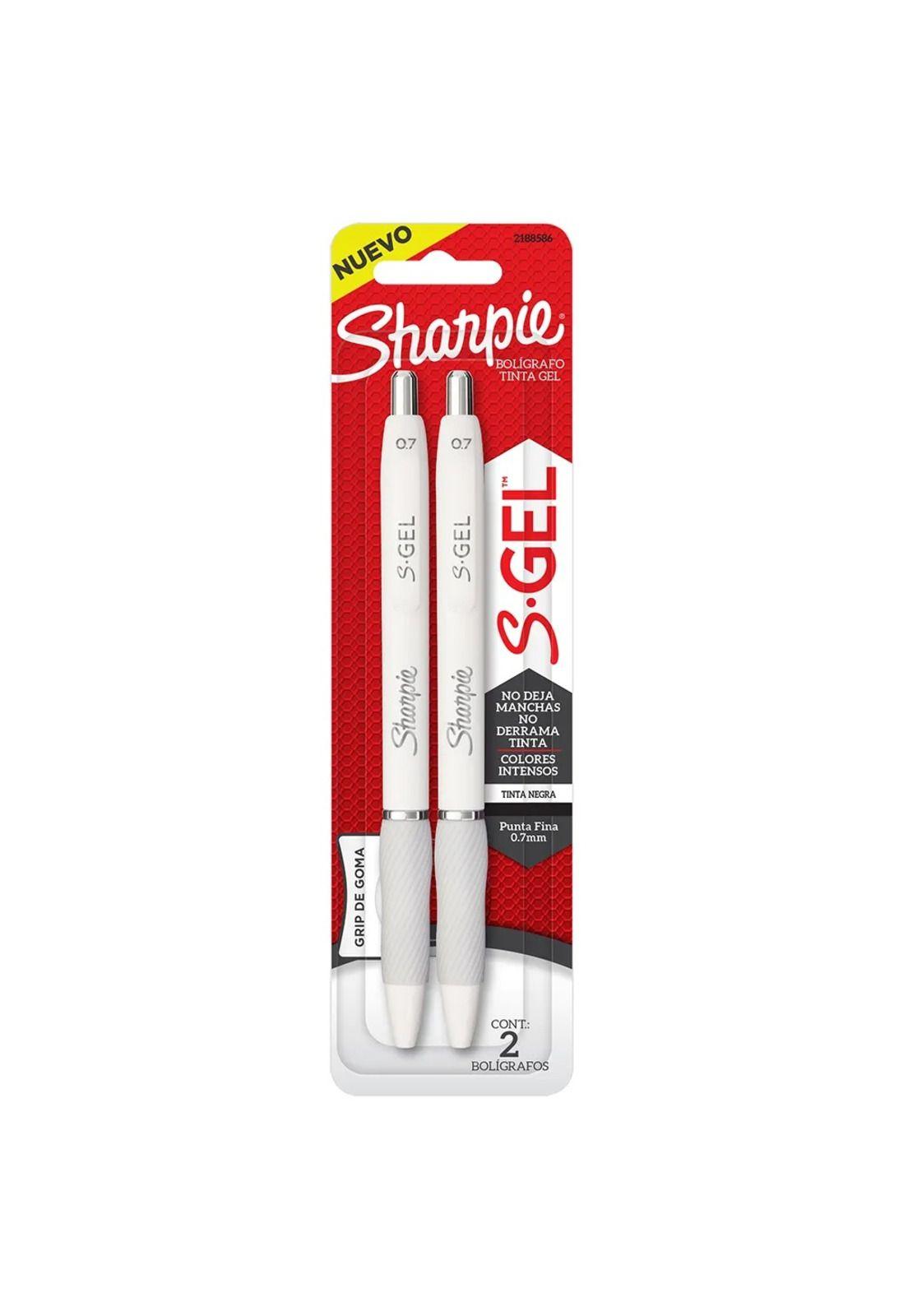 Sharpie Fashion 2 Bolígrafos Gel 0.7mm Punta Fina Tinta Negra - Blanco-0