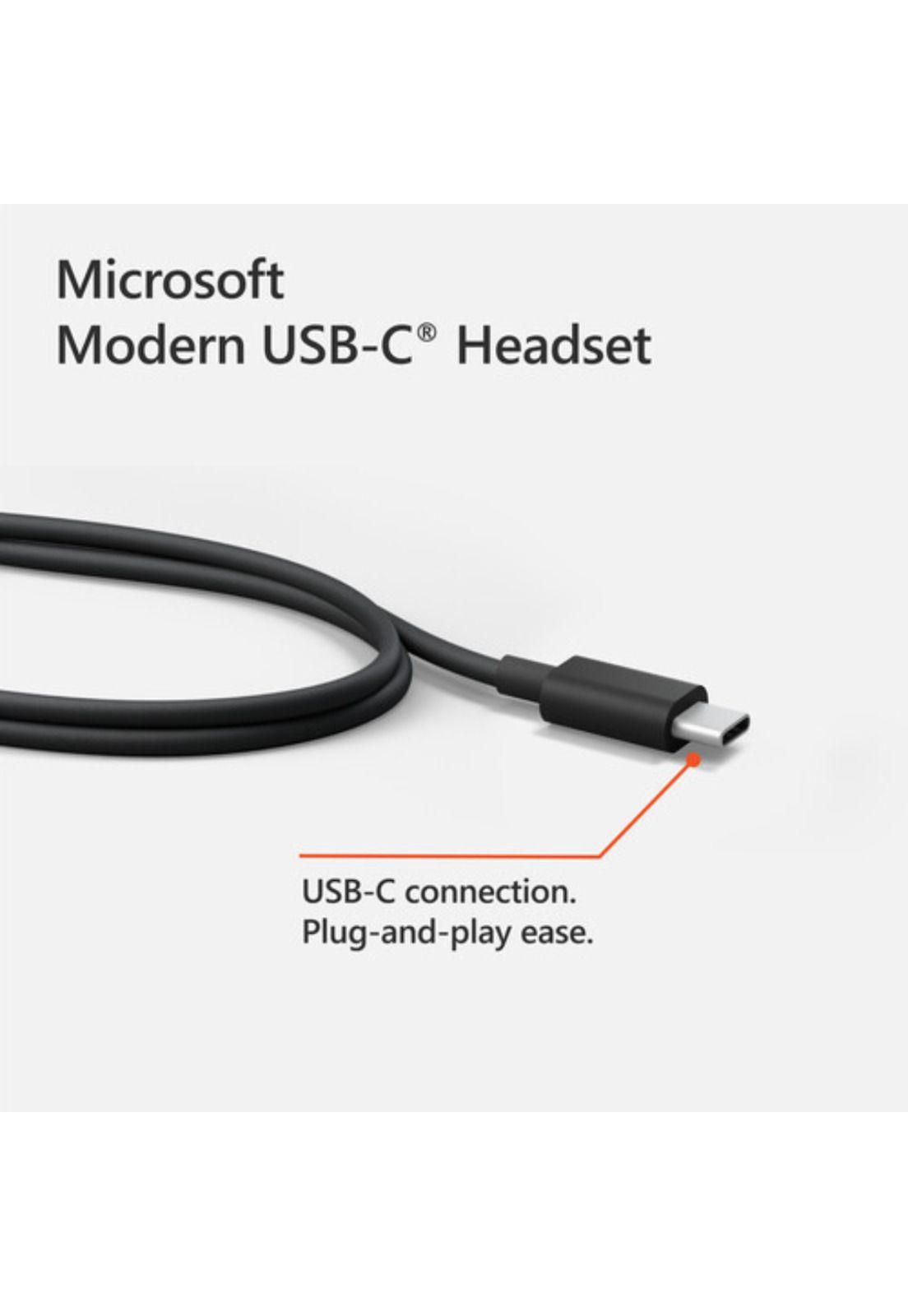 Microsoft Modern Audífonos con Micrófono ANC USB-C Negro-8
