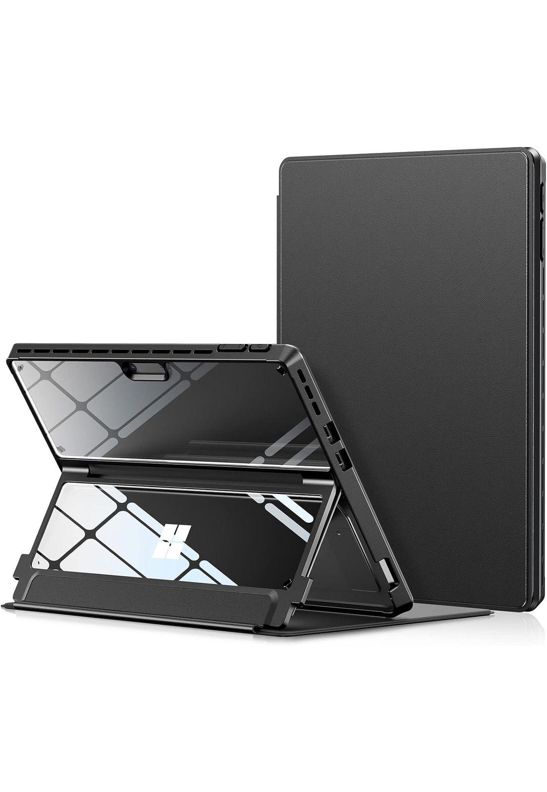 Funda INFILAND para Microsoft Surface Pro 9 de 13" de Alta Claridad con Cubierta de Cuero y Protección Anti Caídas -0