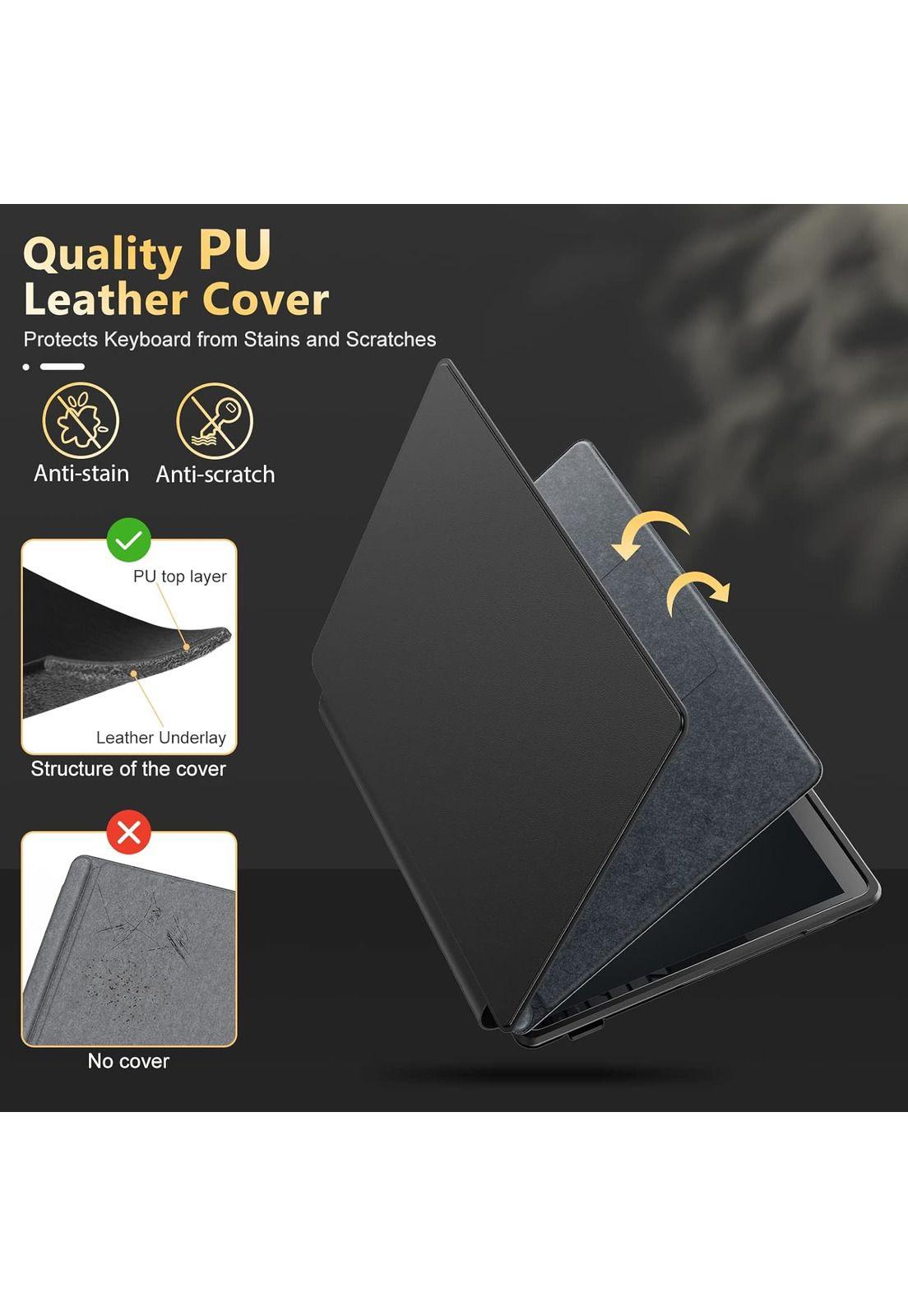 Funda INFILAND para Microsoft Surface Pro 9 de 13" de Alta Claridad con Cubierta de Cuero y Protección Anti Caídas -4