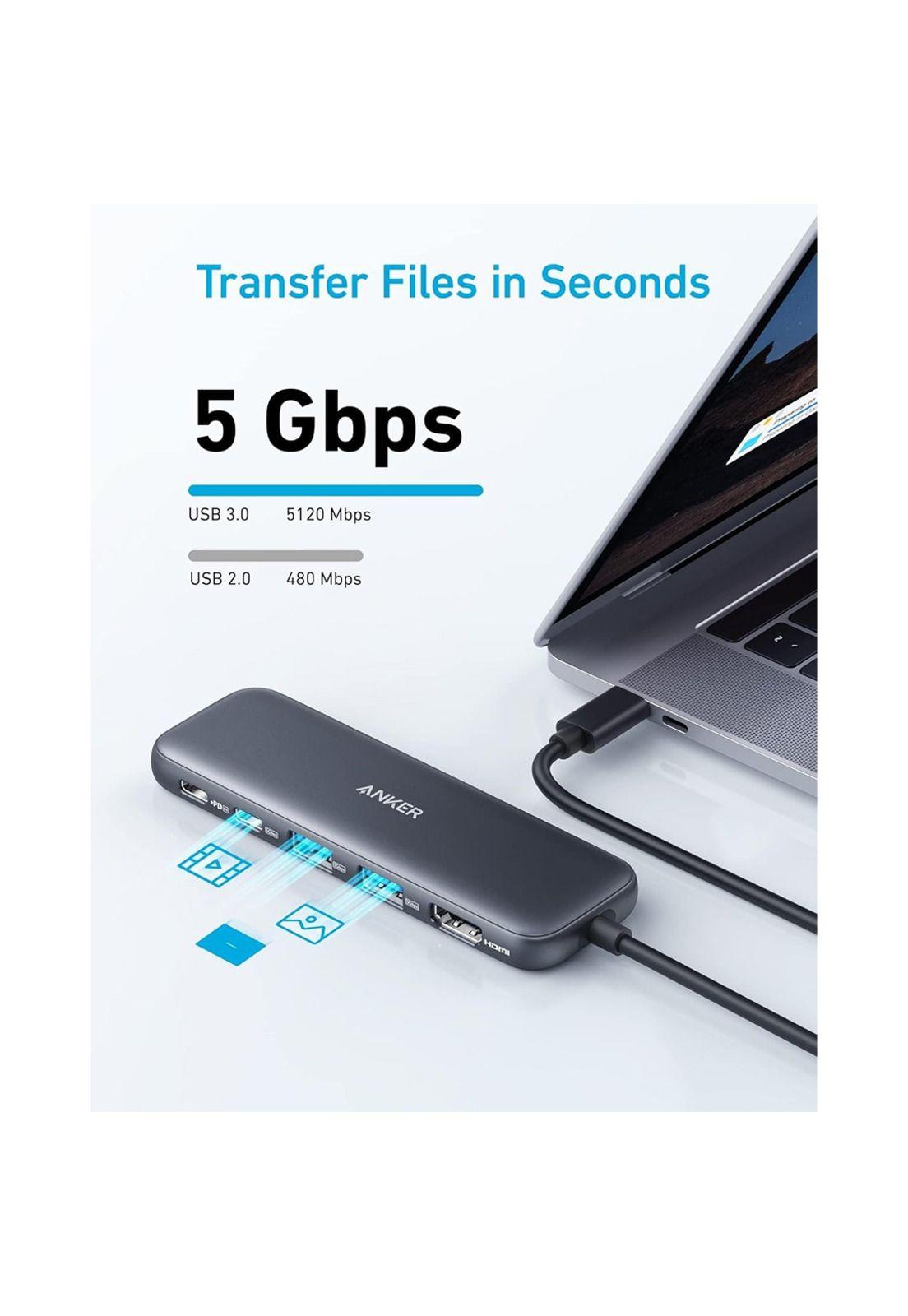 Anker Hub 332 USB-C 5 en 1 Negro-3