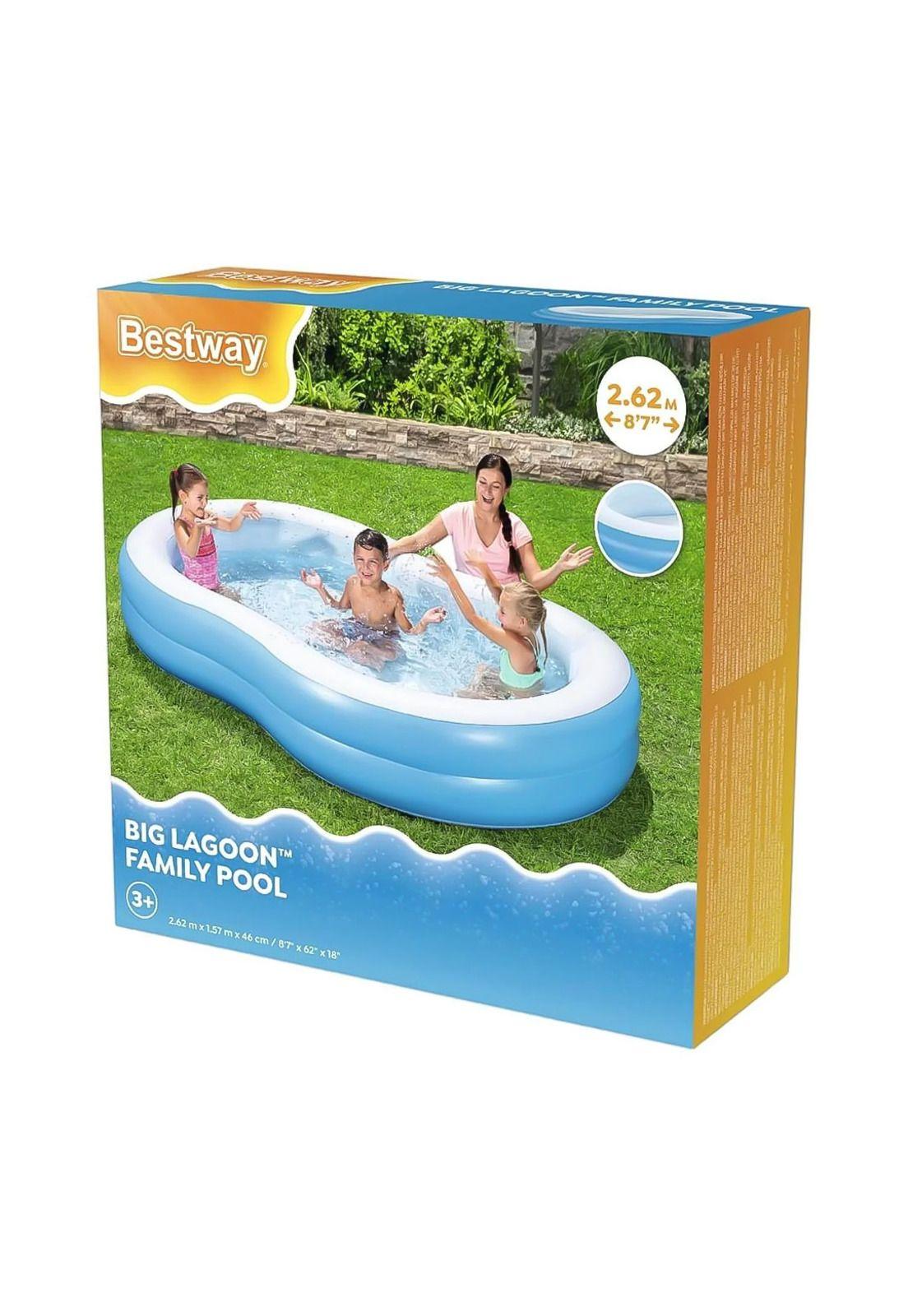 Piscina Bestway Inflable Laguna para Niños 262x157x46cm Azul-7