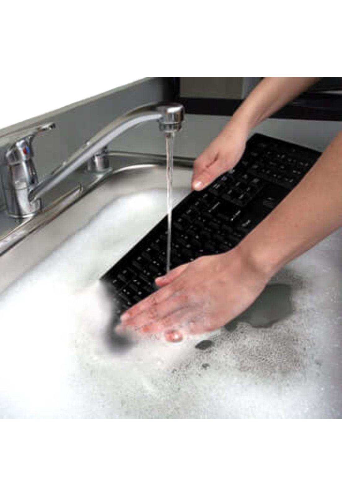 Teclado  Alámbrico For Life Lavable Kensington - Negro-3