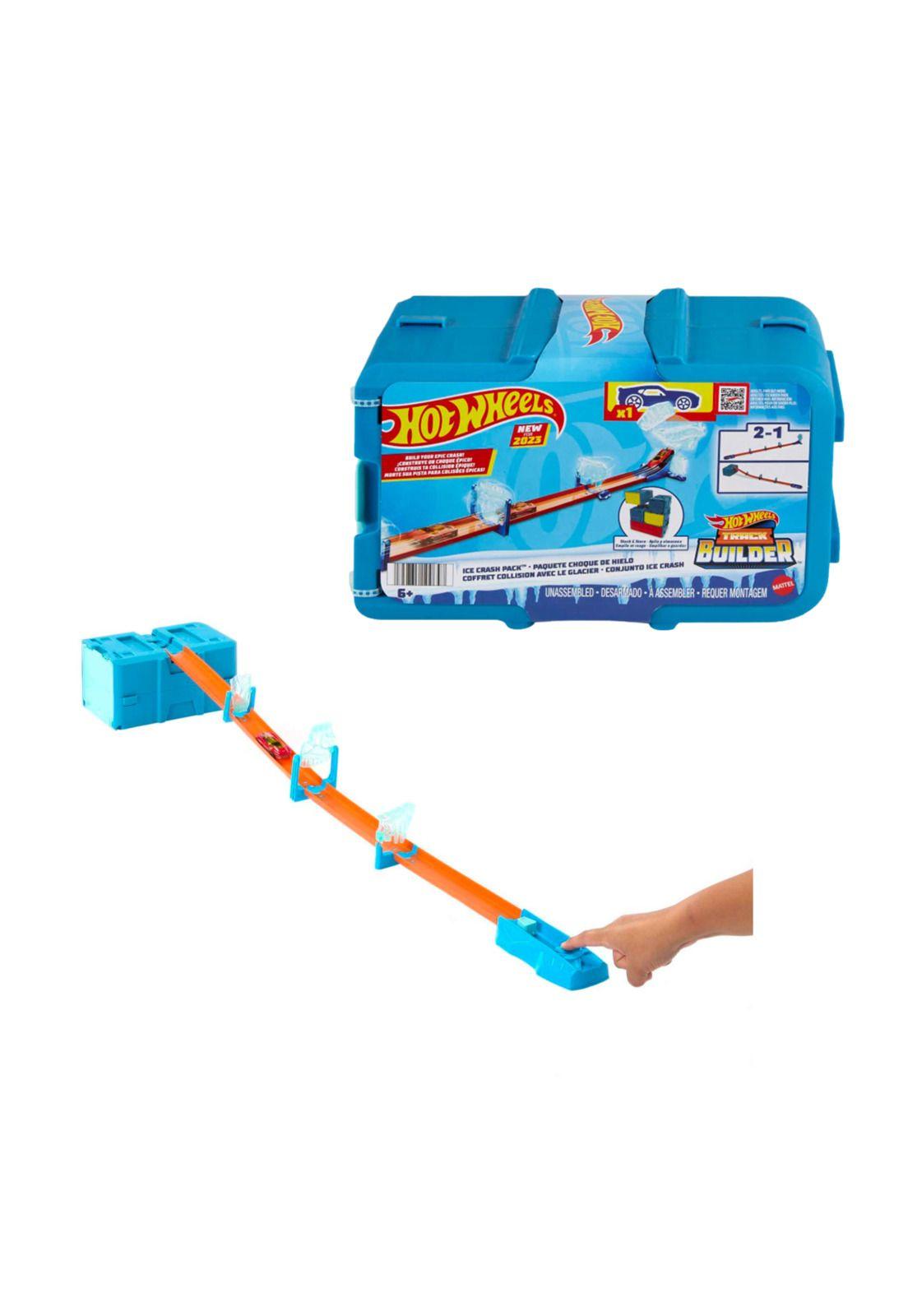 Hot Wheels Track Builder Caja Pequeña de Acrobacias Choque de Hielo-0