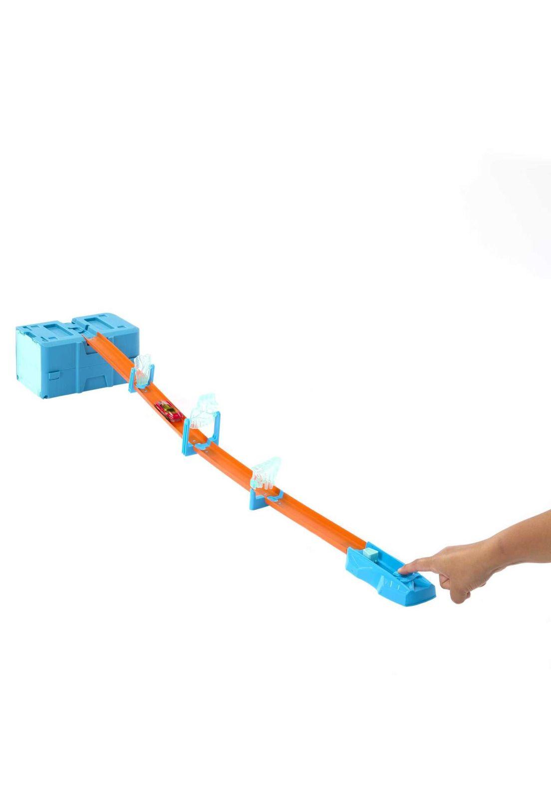 Hot Wheels Track Builder Caja Pequeña de Acrobacias Choque de Hielo-1