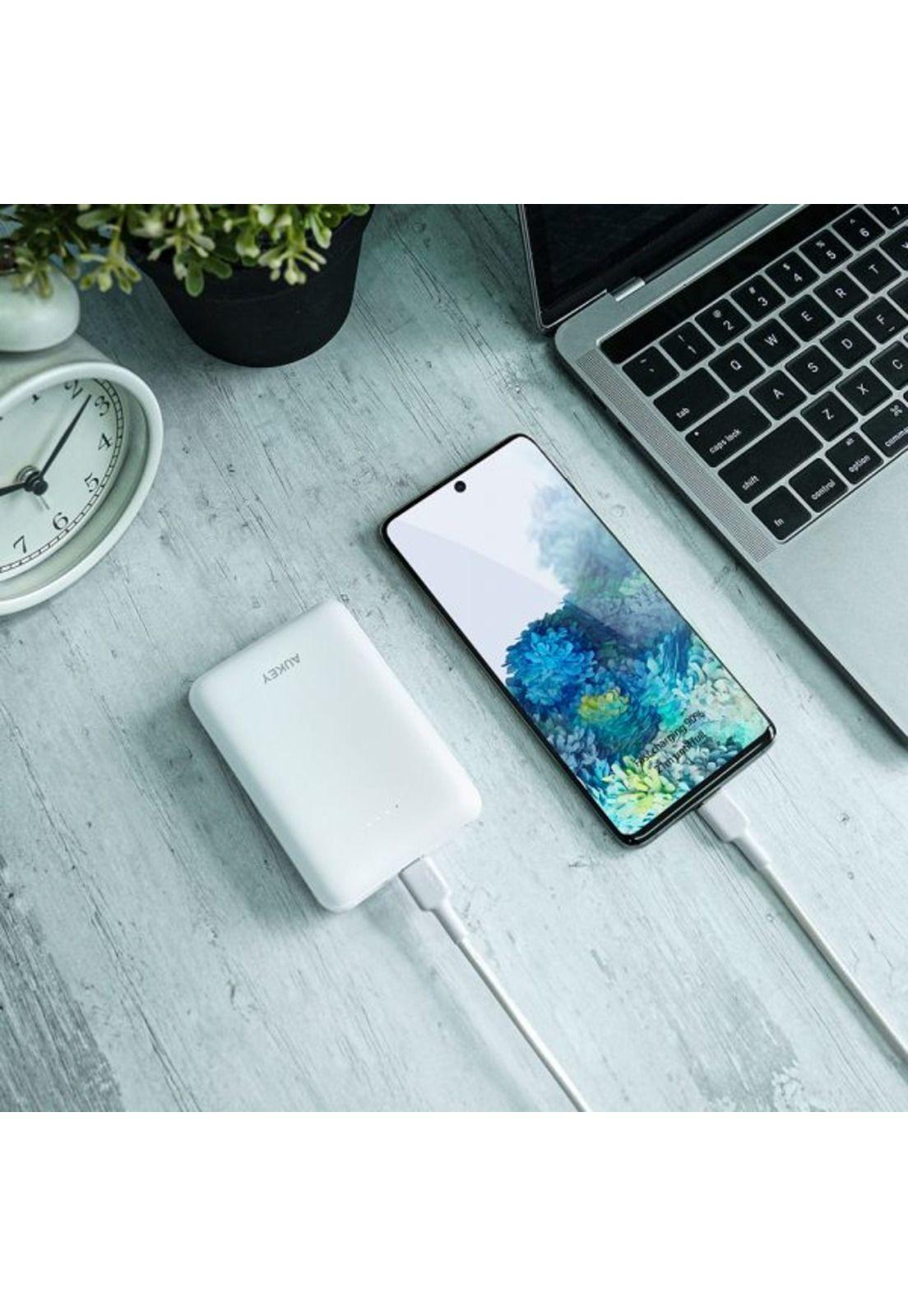 AUKEY Cable Trenzado Nylone USB 2.0 a USB-C 0,9m Blanco CB-CD30-W-2
