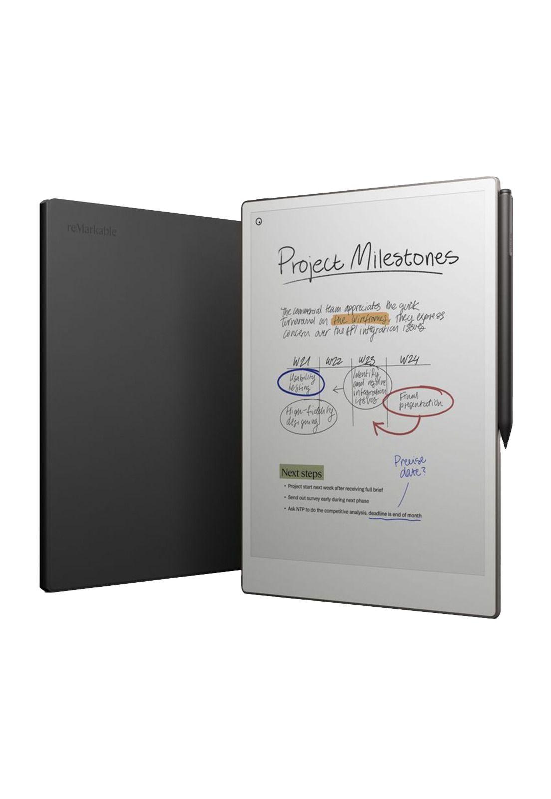 Kit Tableta reMarkable Paper Pro Bundle con Marker Plus Pen y Cobertor Book Folio Cover Cuero Negro-0
