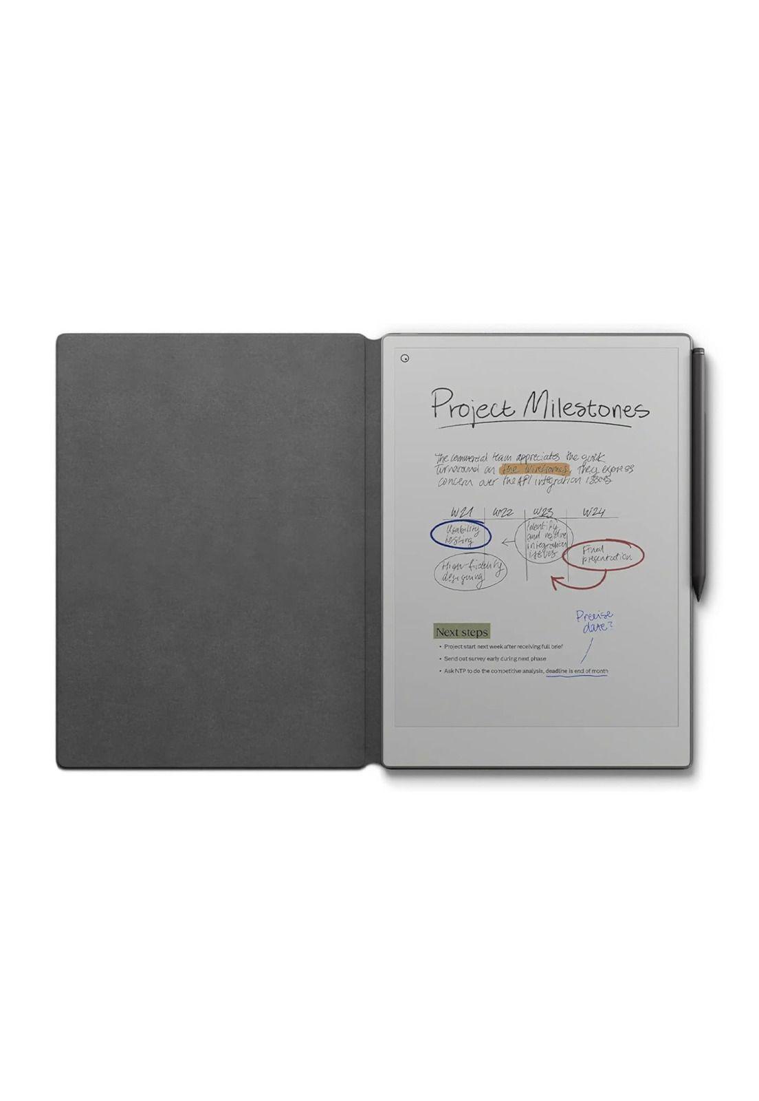 Kit Tableta reMarkable Paper Pro Bundle con Marker Plus Pen y Cobertor Book Folio Cover Cuero Negro-6