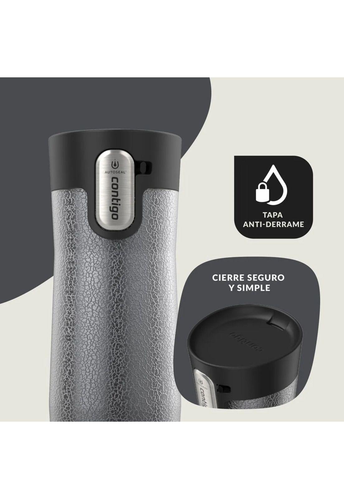 Contigo West Loop AUTOSEAL Mug 473ml con Aislamiento al Vacío - Sake Gris Cristalino-5