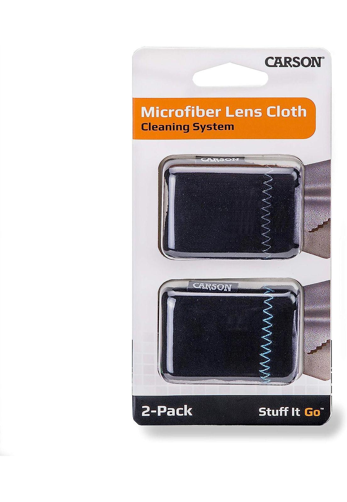 Carson Microfiber Lens Cloth (Black) Cleaning System (pack de 2)-2