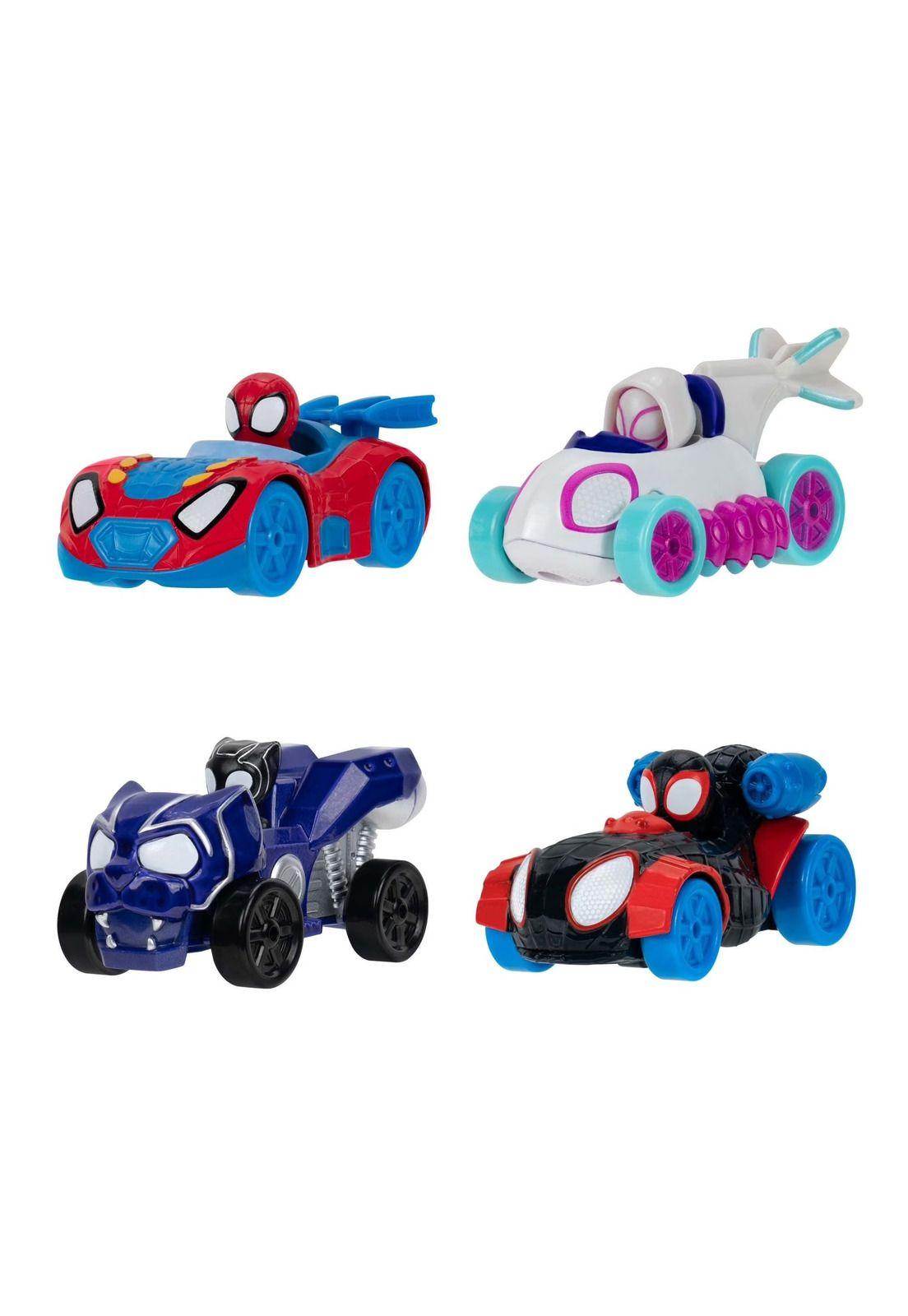 Marvel Spidey y sus Increíbles Amigos Set 4 Vehículos Metálicos-1