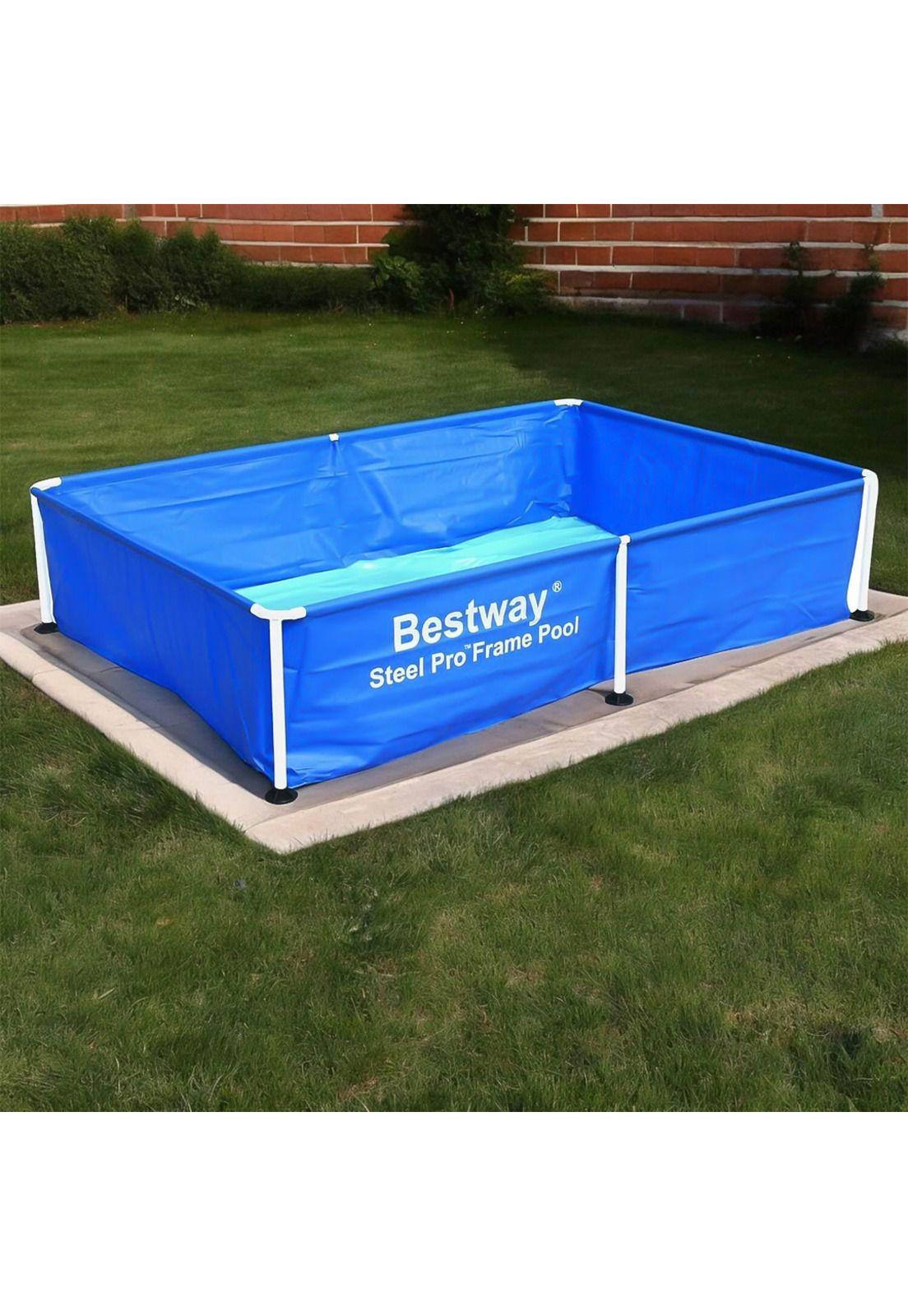 Piscina Bestway Rectangular para Niños 190x130x42cm Azul-1