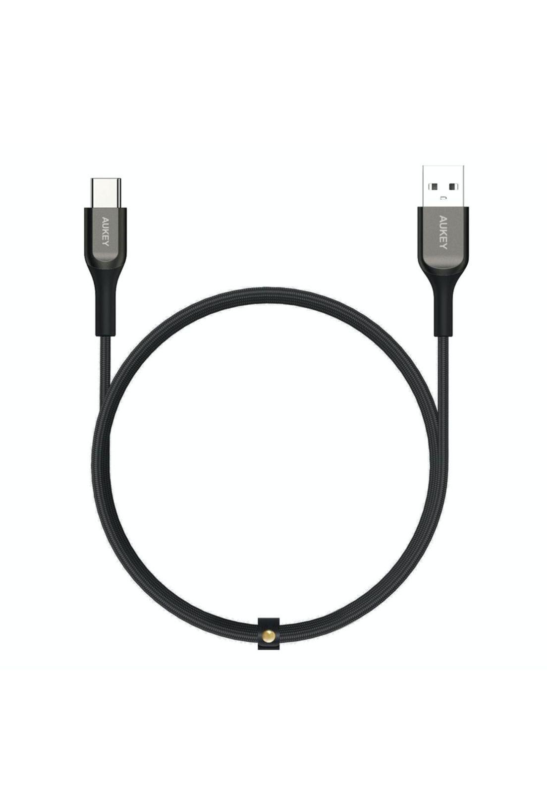 AUKEY Cable USB-A a USB-C Kevlar 2m Carga rápida 3.0 Negro - CB-AKC2 (Not Box)-0