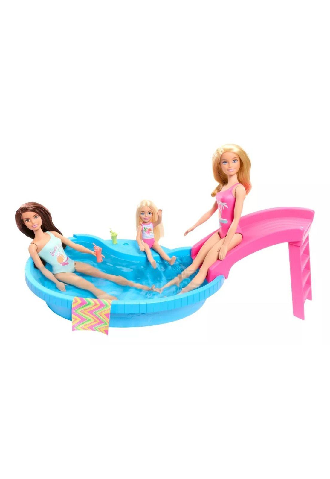 Barbie Set de Juego Piscina Glam con Muñeca-2