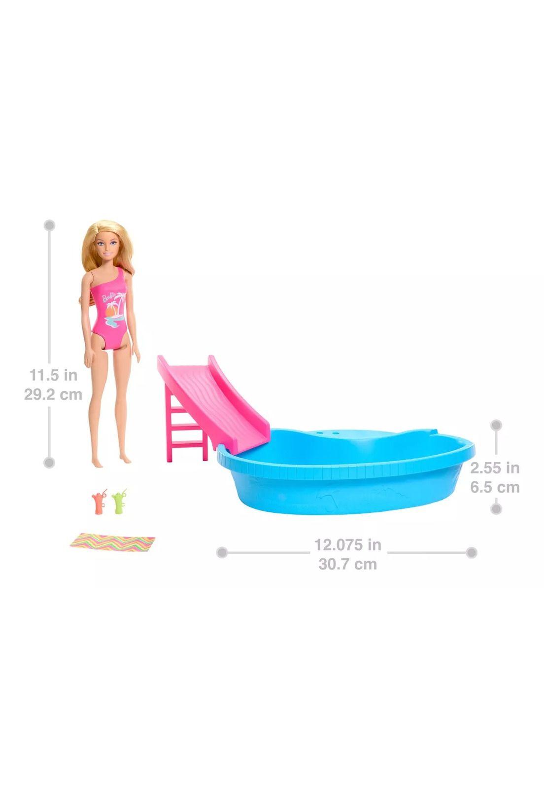 Barbie Set de Juego Piscina Glam con Muñeca-3