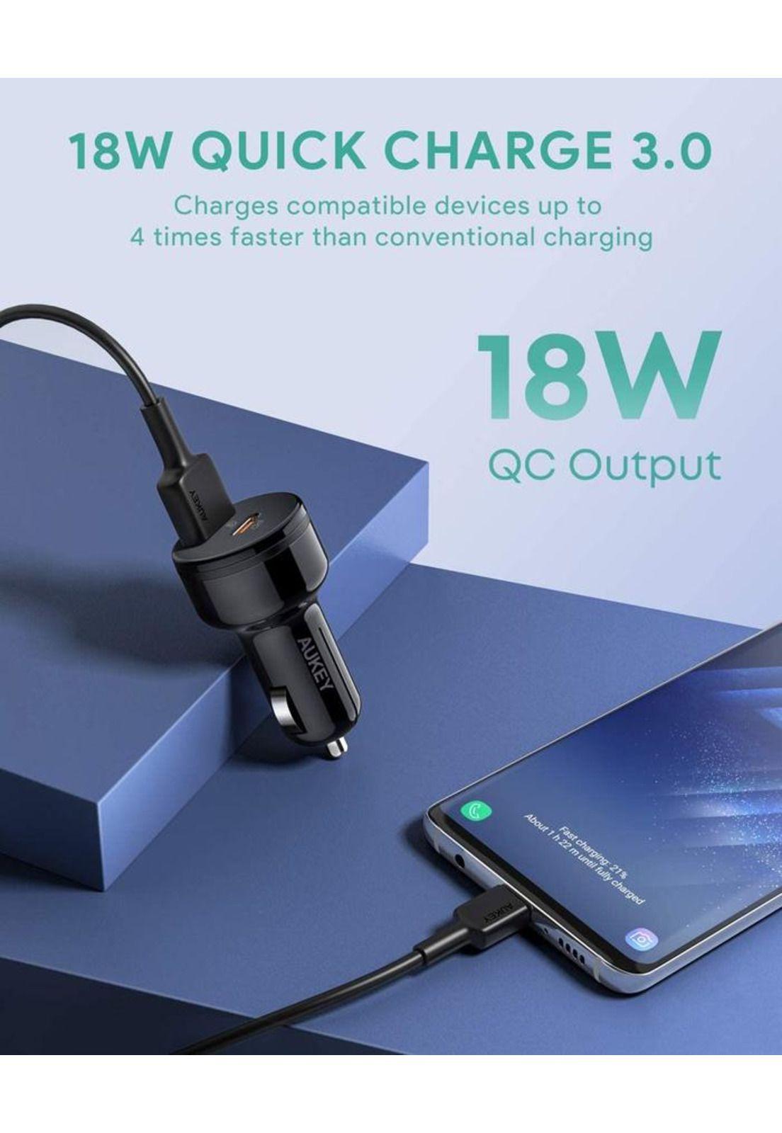 AUKEY Cargador de vehículo USB-A / USB-C 36W Negro CC-Y18-5