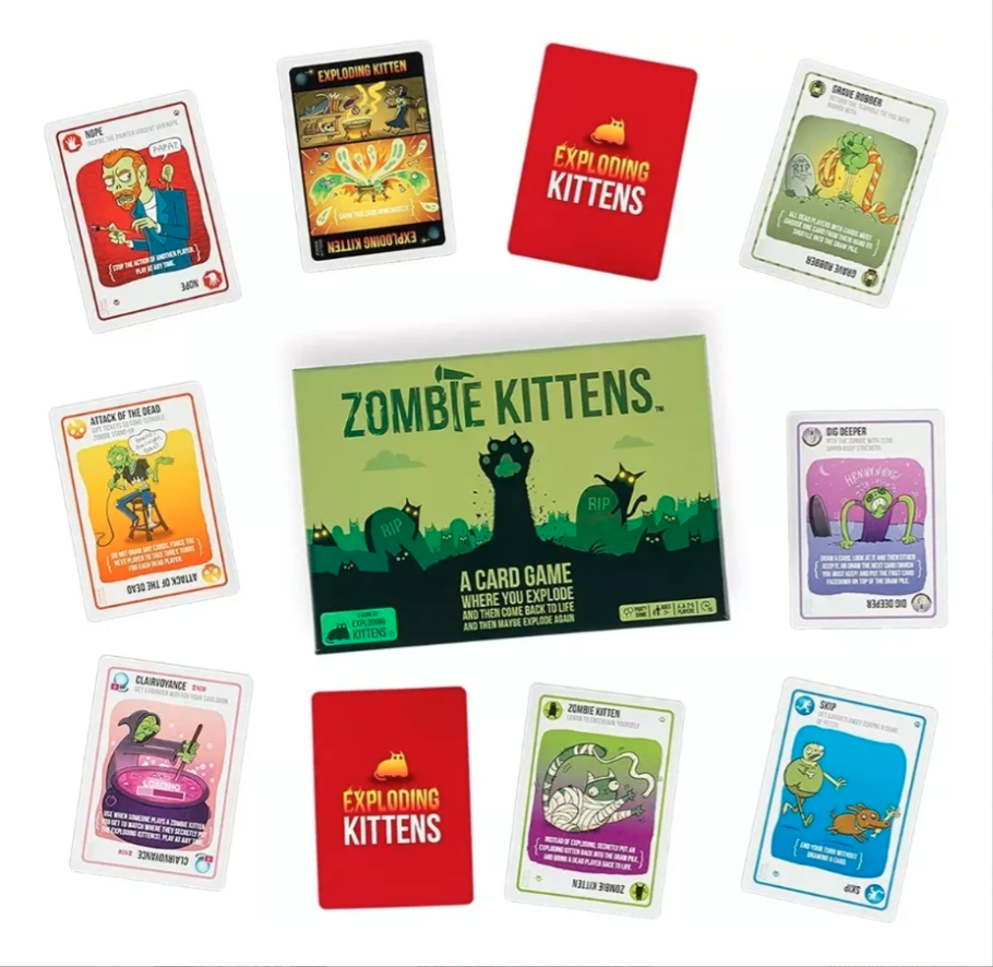 Zombie Kittens De Exploding Kittens Juego De Mesa Inglés-2