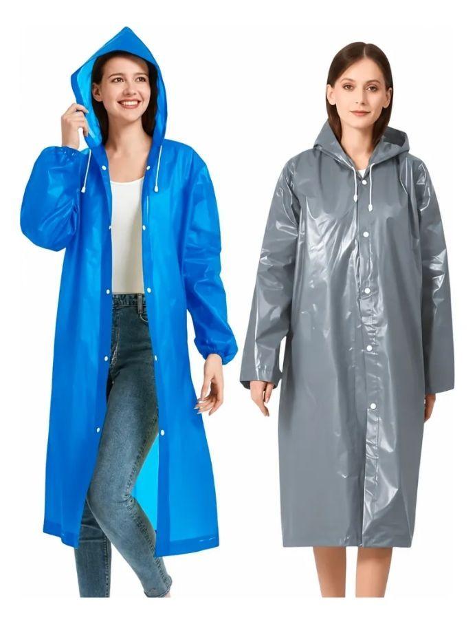 Pack 2 Capas Impermeable Poncho Lluvia Con Capucha Unisex-0