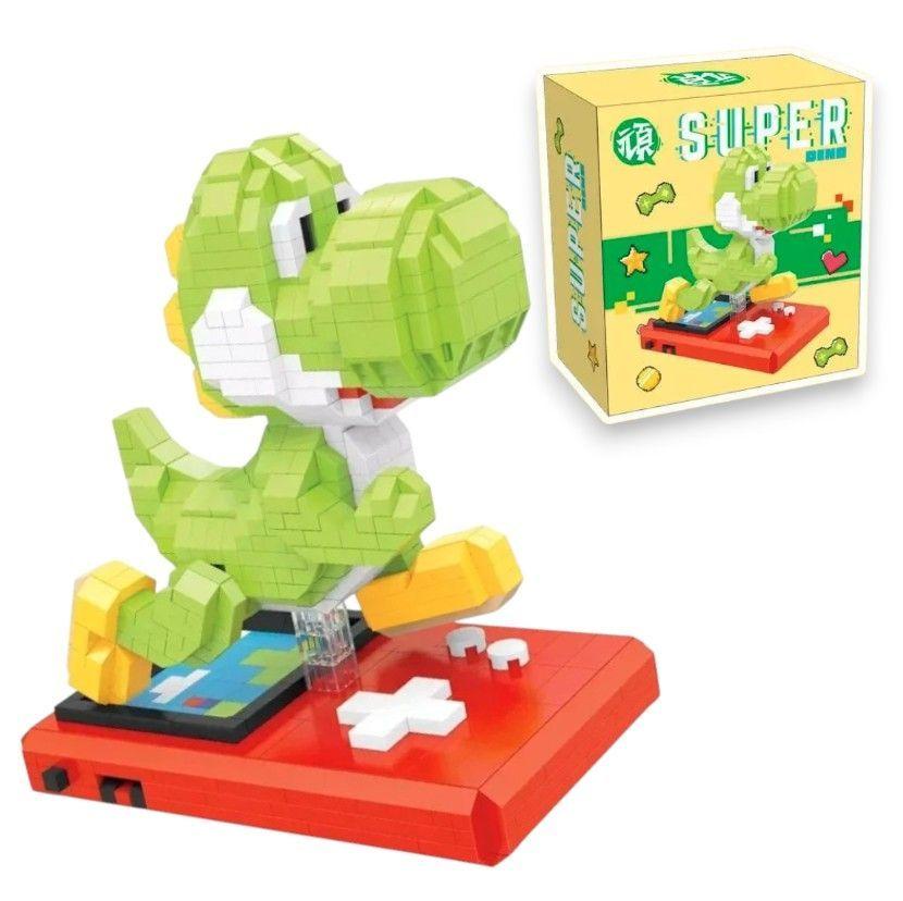 Set de Mini Bloques Armables – Figura 3D Yoshi en Consola | Construcción Creativa-0
