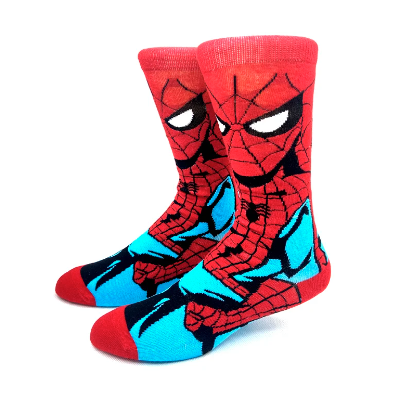Calcetines Spiderman Caricatura Dibujo Anime-0