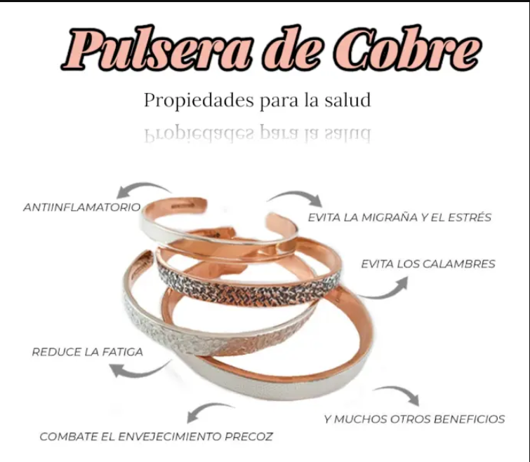 Pulsera Brazalete Cobre Magnetica Turquesa Ajustable Imanes-1