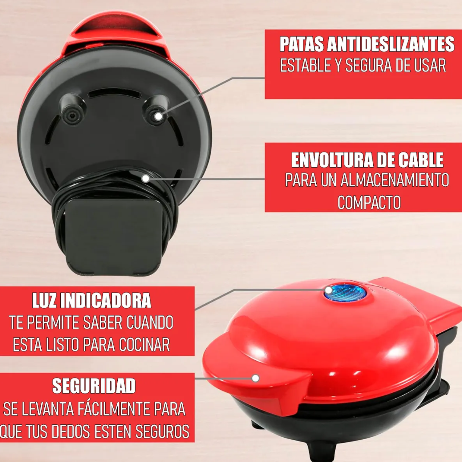 Maquina Para Hacer Mini Waffle -2