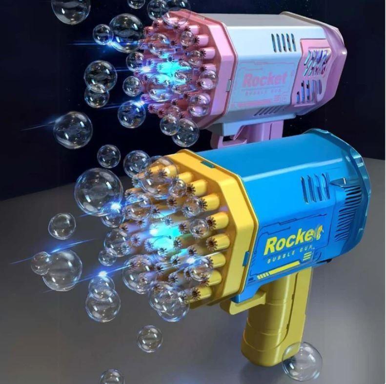 Máquina Pistola De Burbujas Gatling Bazooka led-2