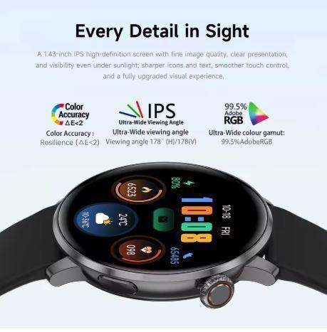 Reloj Inteligente DS5 Pantalla HD 143” llamadas Bluetooth monitoreo de salud Doble Correa Compatible-5