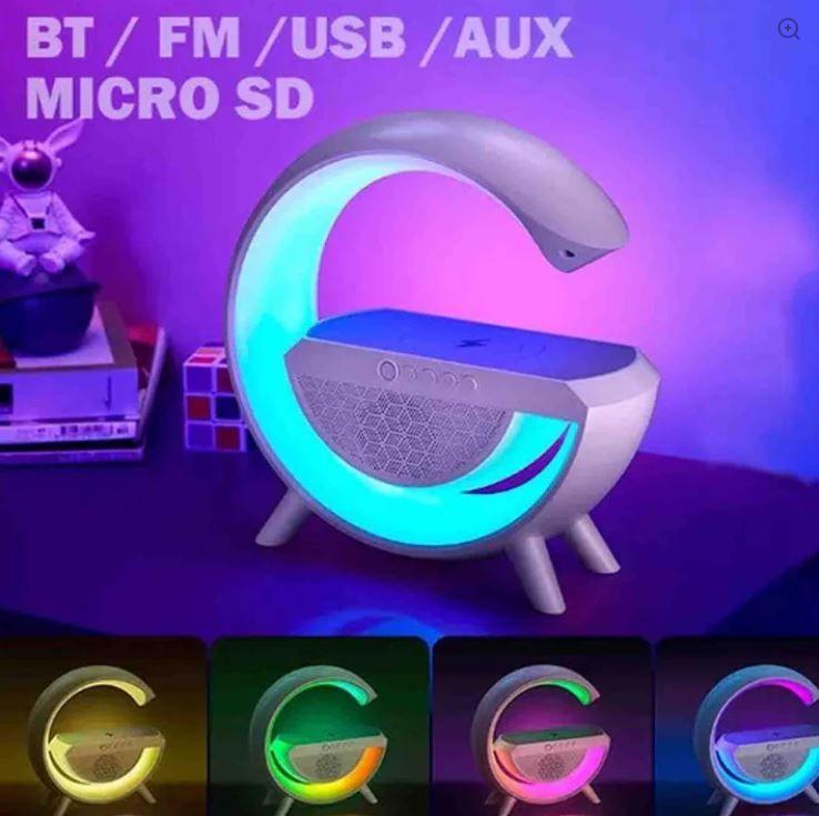 Cargador Inalámbrico Parlante G Bluetooth Lámpara USB Radio-2