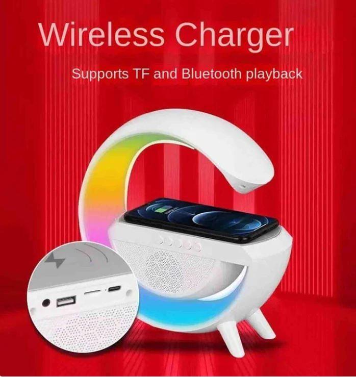 Cargador Inalámbrico Parlante G Bluetooth Lámpara USB Radio-4