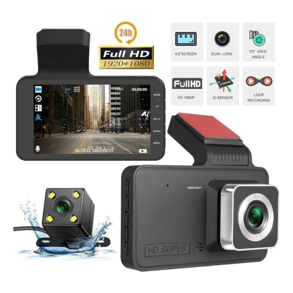 DVR para Automóvil con Doble Cámara, Sensor retrovisor-0