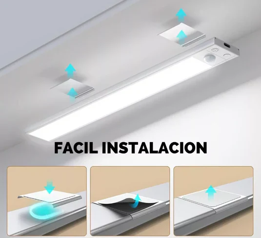 Pack 2 Luz Led Barra Con Sensor Movimiento -3