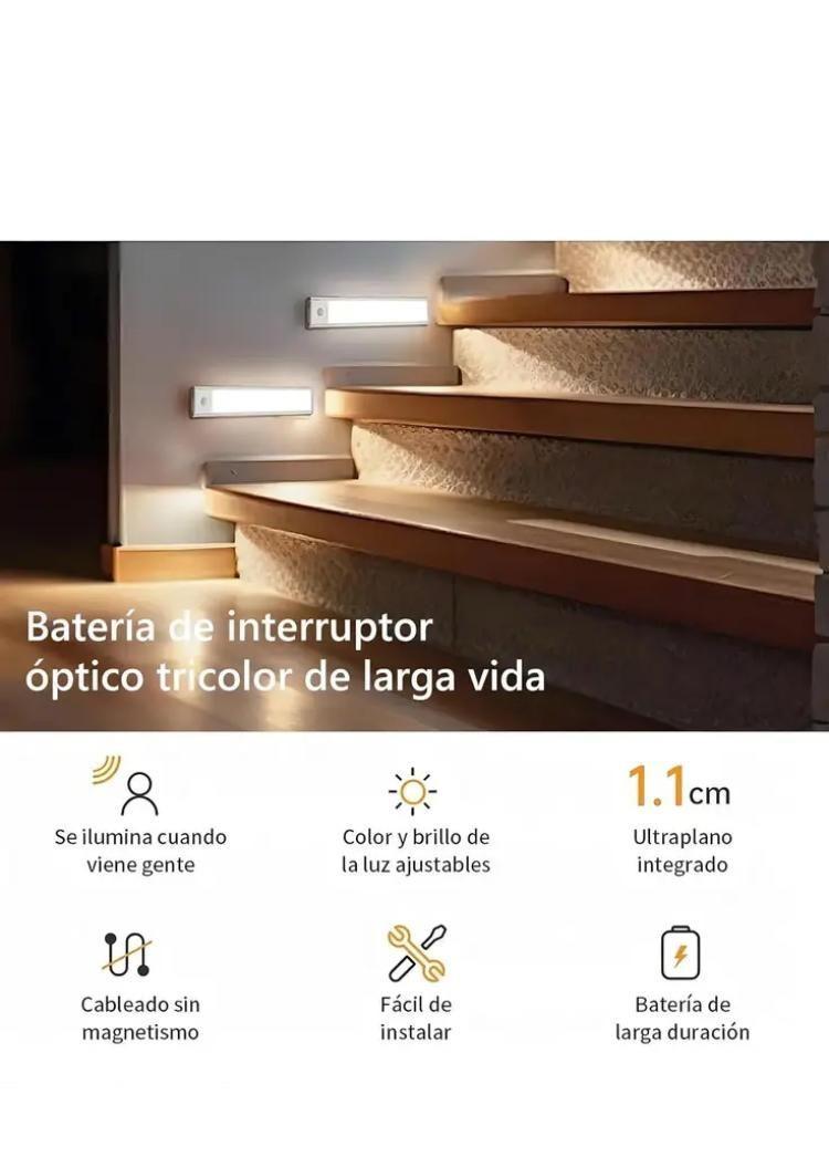 Pack 2 Luz Led Barra Con Sensor Movimiento -4