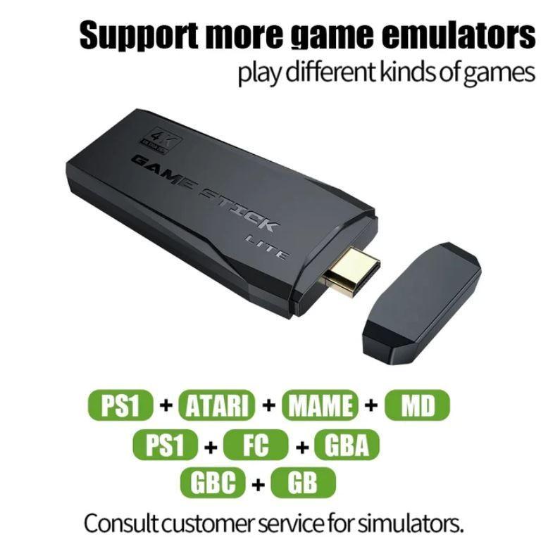 Consola Inalámbrica Stick-Box 4K 2 con 2 controles inalámbricos-2