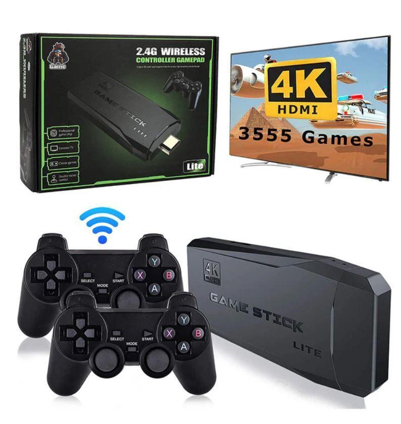 Consola Inalámbrica Stick-Box 4K 2 con 2 controles inalámbricos-4