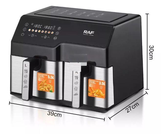 Freidora de Aire Doble Cesta 6L + 6L Air Fryer RAF R.5236-2