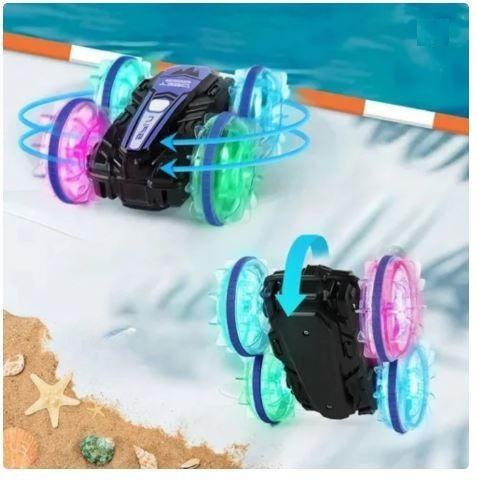 Auto RC Anfibio 2 en 1 – Todo Terreno Impermeable Control de Gestos y Luces LED-2
