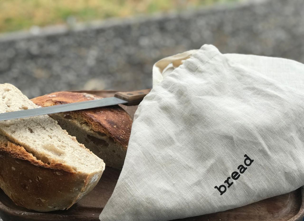 Bolsa de pan lino color natural 45x25-1